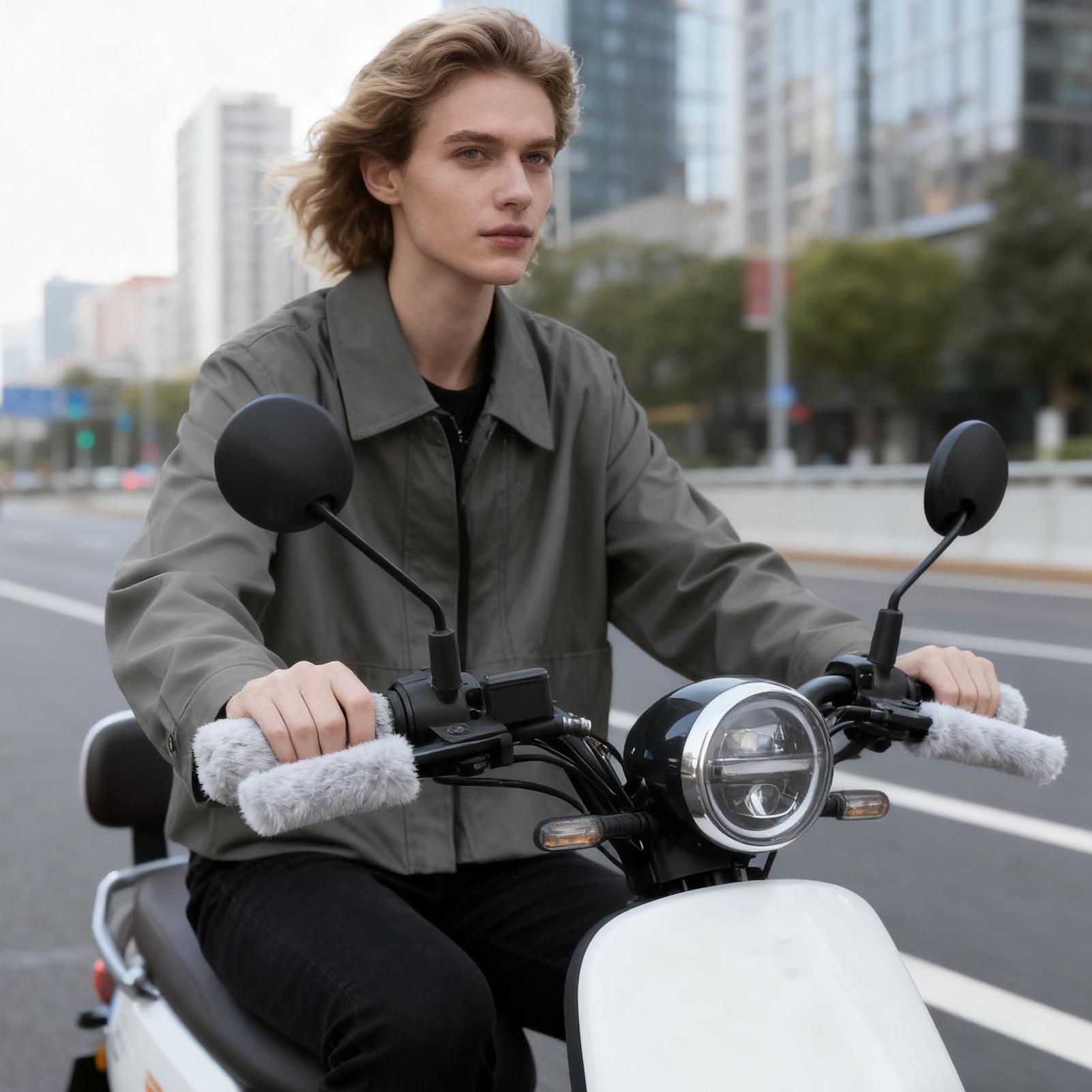 Hand Warmer Electric - Motorcycle Hand Grips Plush Non-Slip Protector