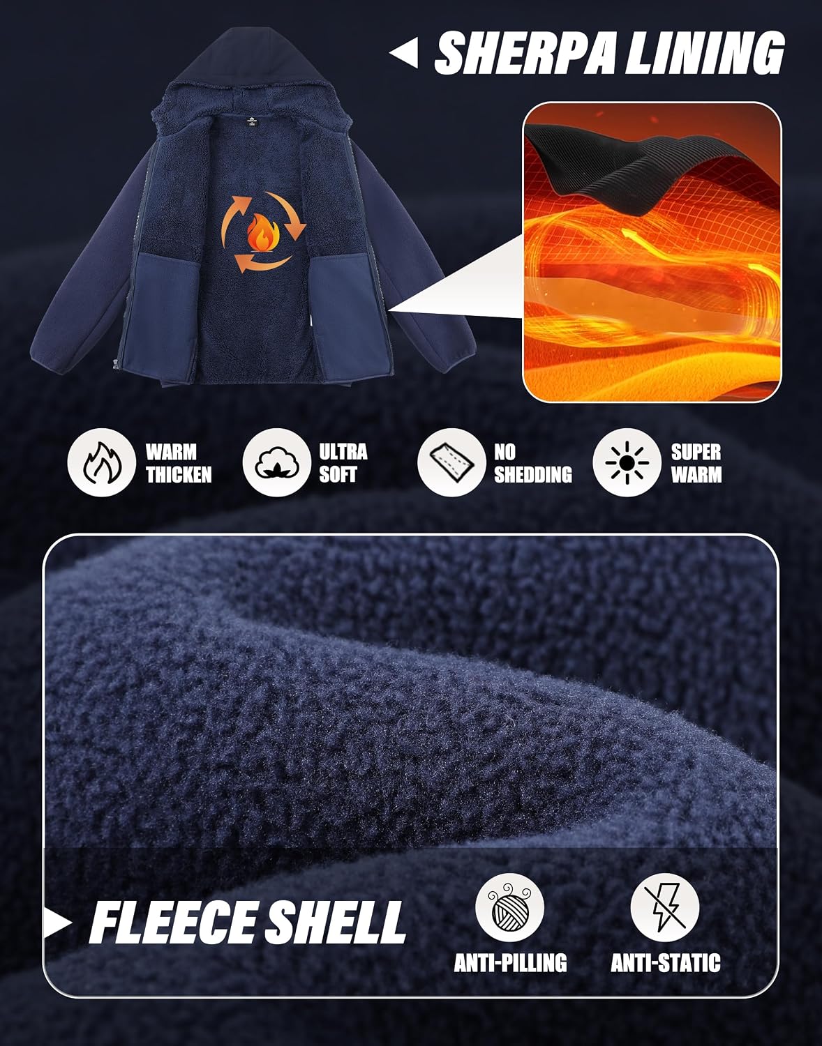 Pioneer Camp Men's Polar Fleec - Sherpa Hoodie Fleece ulasan dan harga