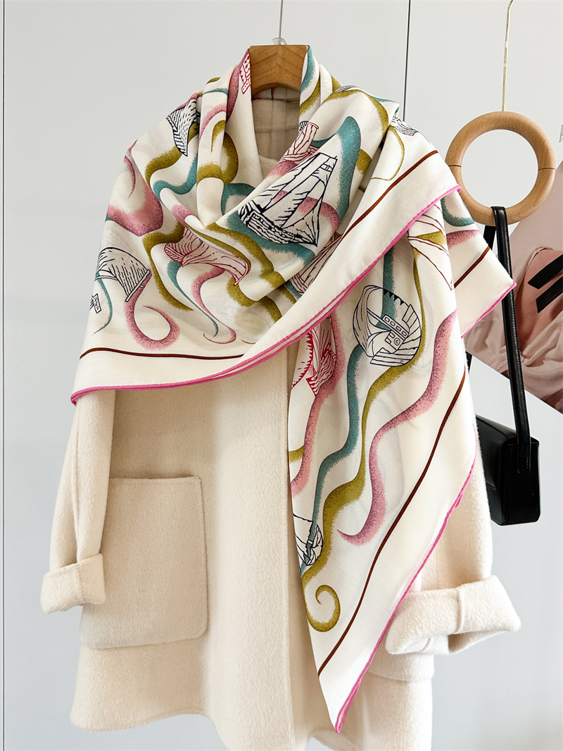 Double Faced 135CM Scarf Luxur - Cashmere Pashmina Wrap ulasan dan harga